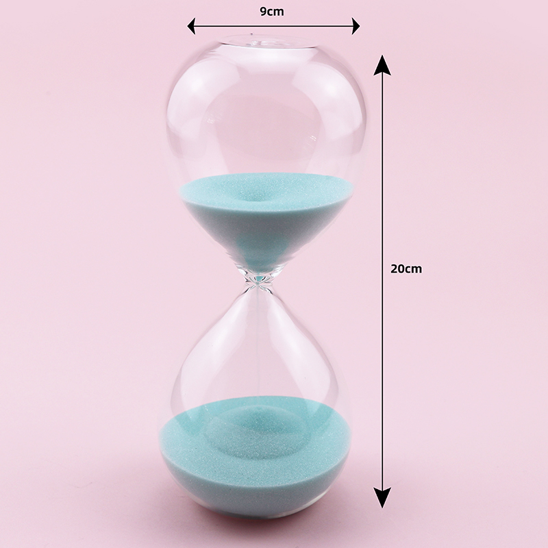 Flat Glass Sand Hourglass Timer Logo Customized Contemporary Style