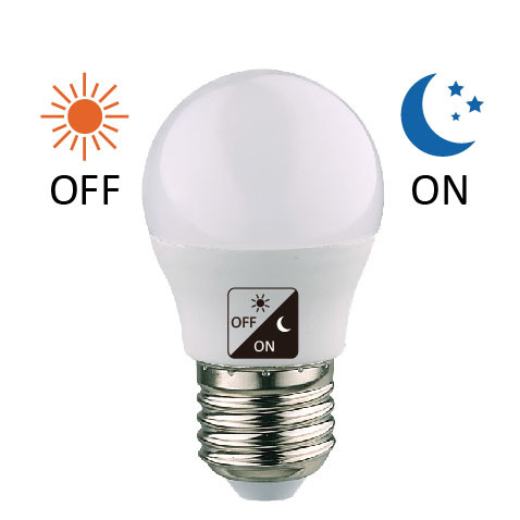  160° Day Night Sensor Bulbs , Daylight Sensor Bulb Built In Photocell Manufactures