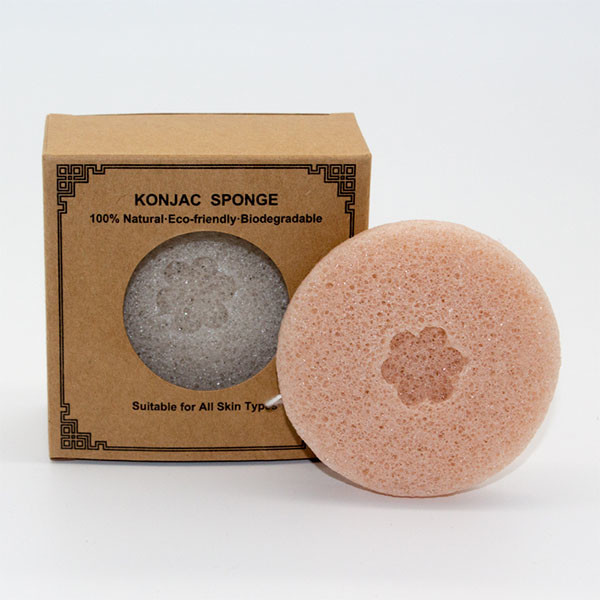 Activated Natural Face Cleansing Sponge Private Label Organic Konjac Fiber Sponge