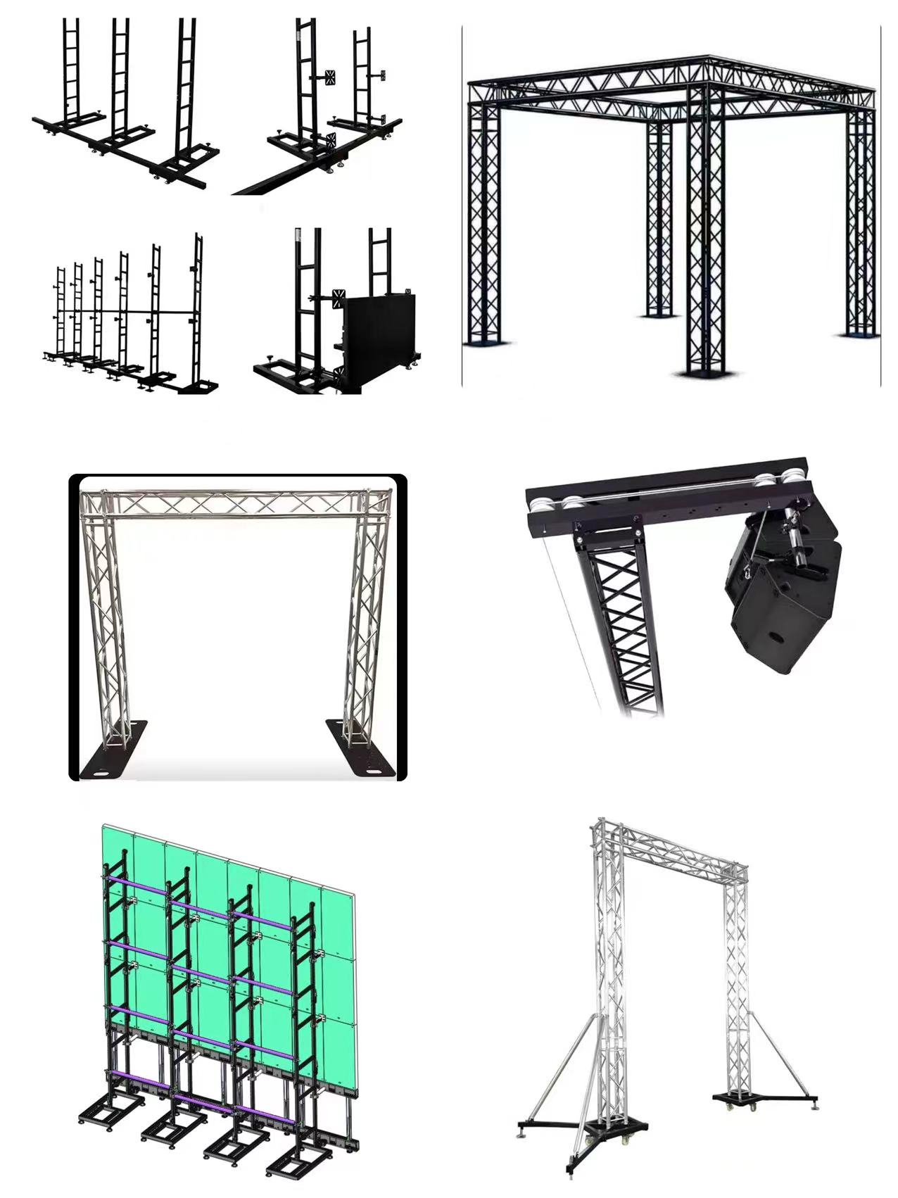 Alloy Steel Event Truss Tower Hand Crank , Foldable Line Array Lift Tower