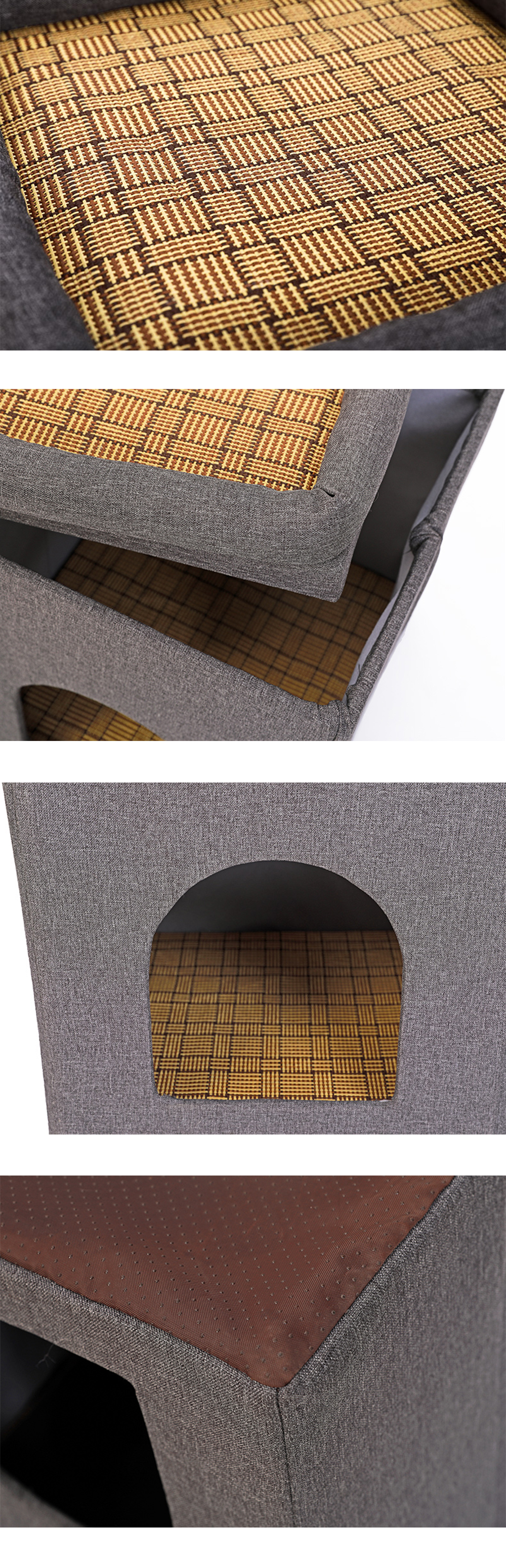 Cat Climbing Frame Folded Double Cool Cat Litter Cathole Platform Luxurious and Comfortable