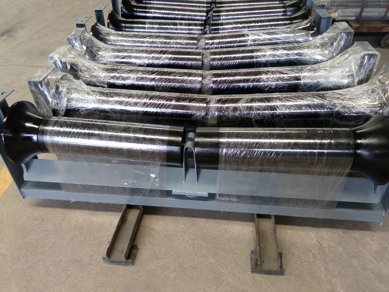 Carbon Steel Q345B Garland Idlers In Belt Conveyor Baked Painting