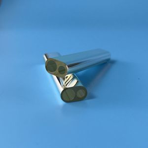 Silver Plated Custom Quartz Flow Tubes Double Bore