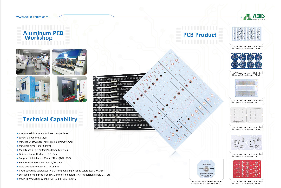 OSP HASL Surface LED Lights Metal Core Aluminum PCB Circuit Board