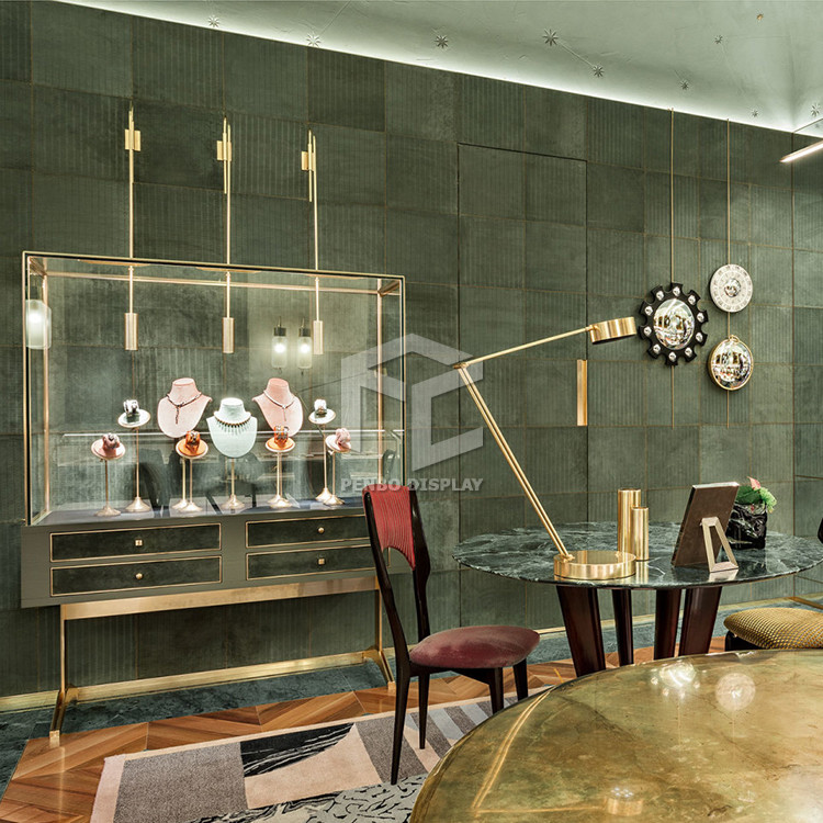 Electroplate Jewelry Display Furniture Showcase
