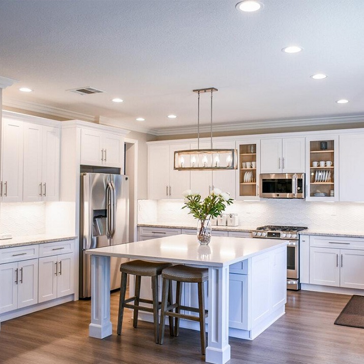 CAD/3D Freely Modern Kitchen Cabinets Design Customized Size Waterproof Shaker Style Kitchen Wall Cabinet