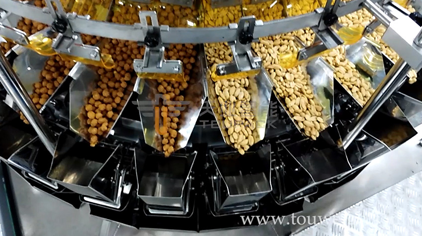Nuts Scale Multihead Weigher 0.8L Dimple Pate With MCU Control System