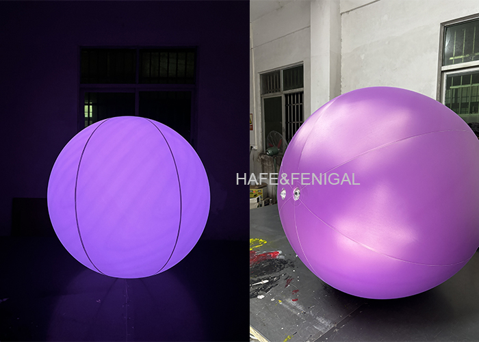 1m Purple Fully Sprayed Interactive LED Luminous Balloon For Concerts Music Festivals 0
