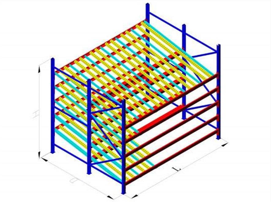 First In First Out Type ASRS Racking System Carton Flow Racking