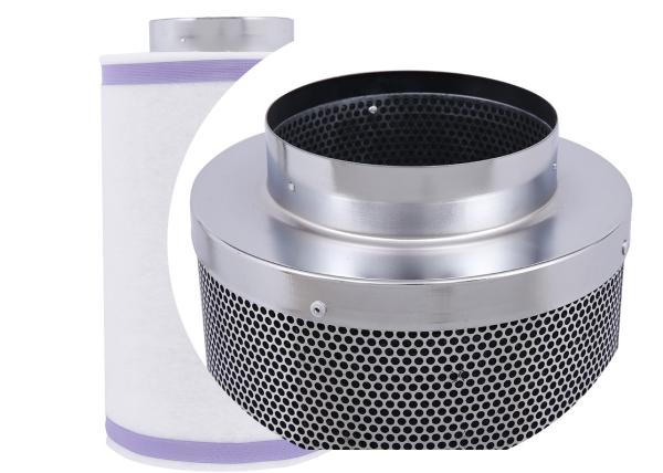 Galvanized Cartridge Carbon Filter Hydroponics , Silver Greenhouse Carbon Block