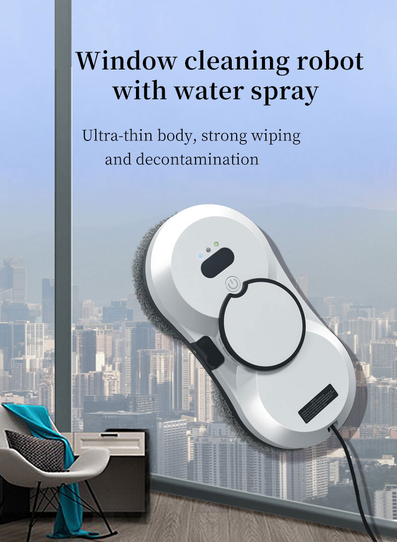 Smart Robot Window Cleaner 80W Brushless Motor Automatic Window Washer