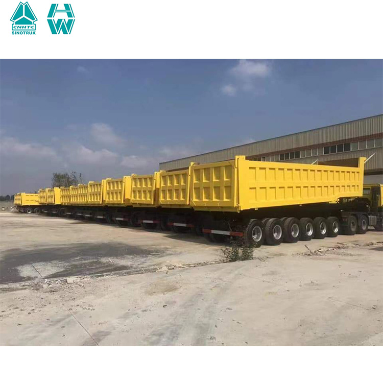 3/4/5/6 Axle HuaWin 50CBM tipper semi trailer for Mine