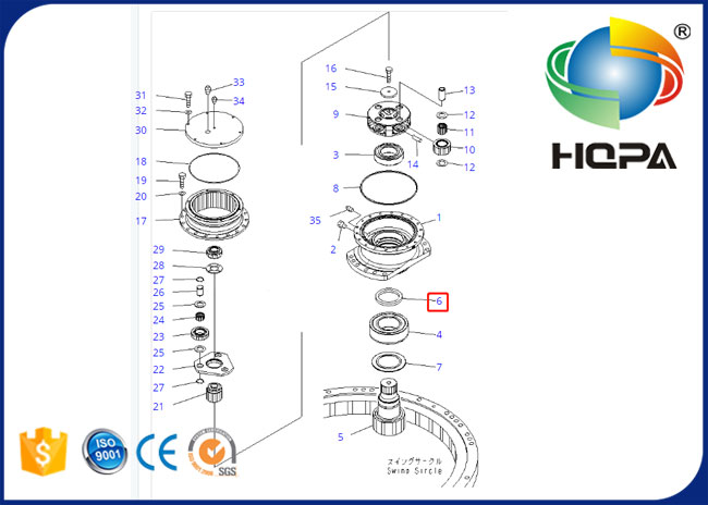 AP4282G TCN Style Framework Mechanical Seal Oil for Swing Machinery Komatsu PC200-7, PC220-7
