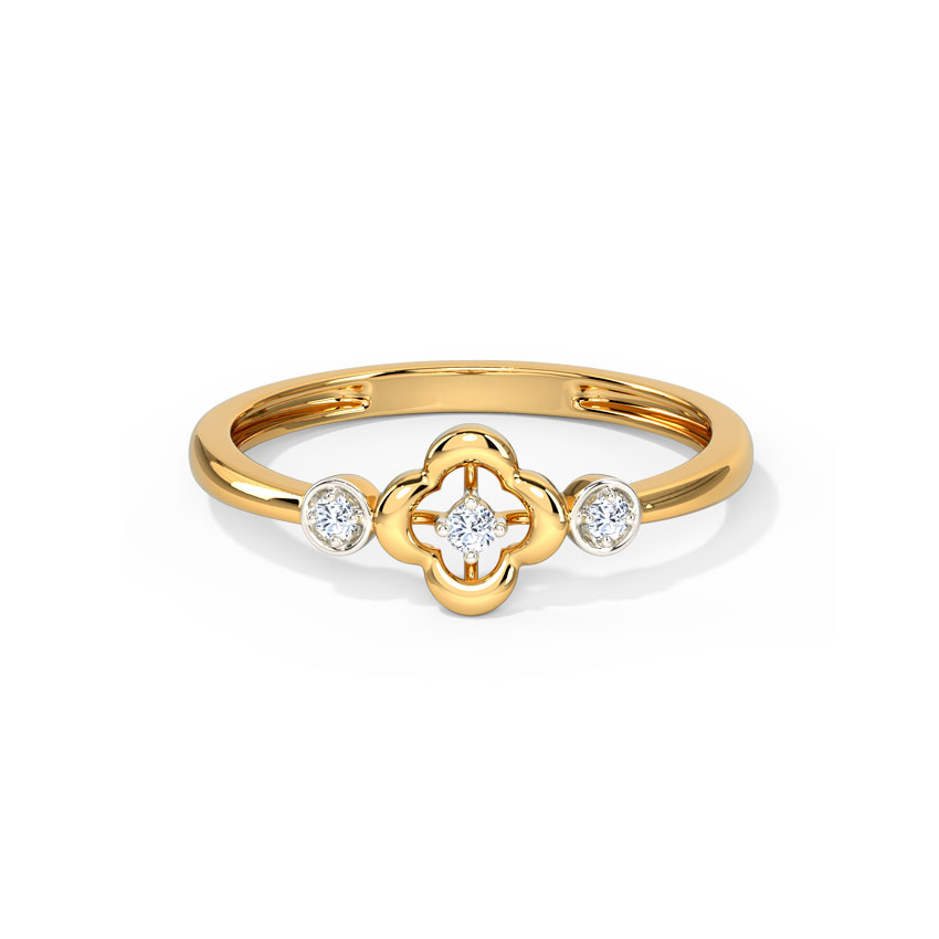Rings for Unisex 925 Sterling Silver Triad Clover Ring on Brazilian Ring Band Jewelry