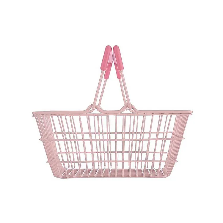 Factory Custom Easy Storage Collapsible Storage Shopping Basket With Double Handle