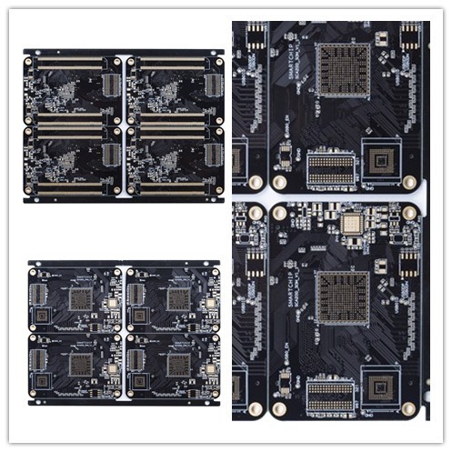 8 Layer Multilayer Printed Circuit Board ENIG 2u TAIYO Black Solder Mask