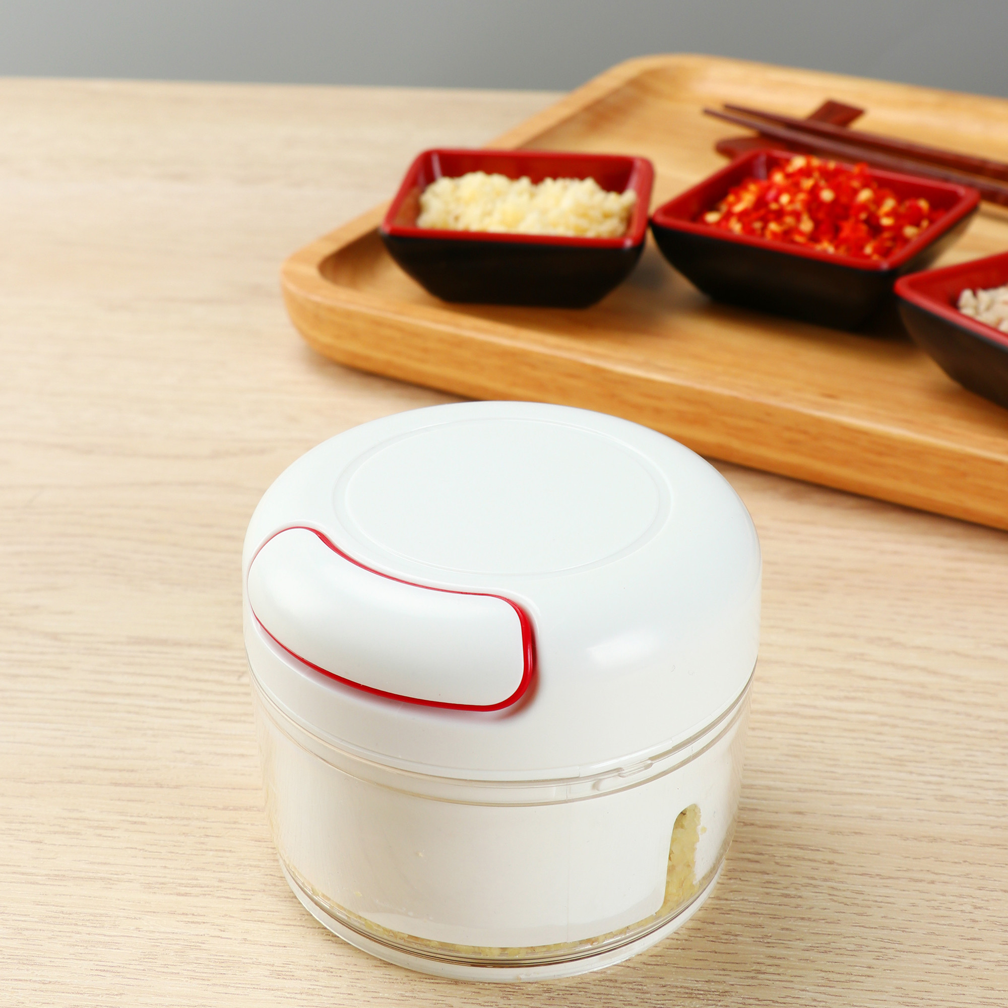 Shule Manual Hand Pulled Mini Food Chopper Cutter for Home