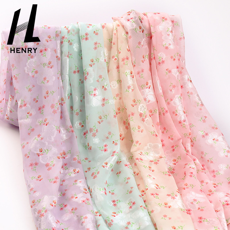 Small Flower Printing Textile Polyester Chiffon Fabric For Sewing Clothing