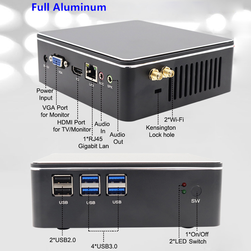Core I3 I5 Mini Desktop Computer I7 16gb/8gb Sodimm 256gb/512gb/1TB Ssd Optional