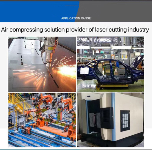 8bar Fixed Speed Screw Type Oil Injected Rotary Screw Compressor For Laser Cutting Machine