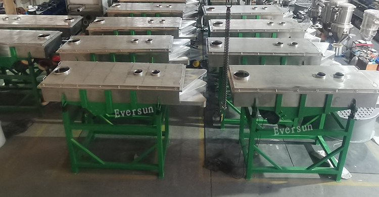 Stainless Steel 304 Rectangular Linear Vibrating Separator Sieve For Epoxy Resin