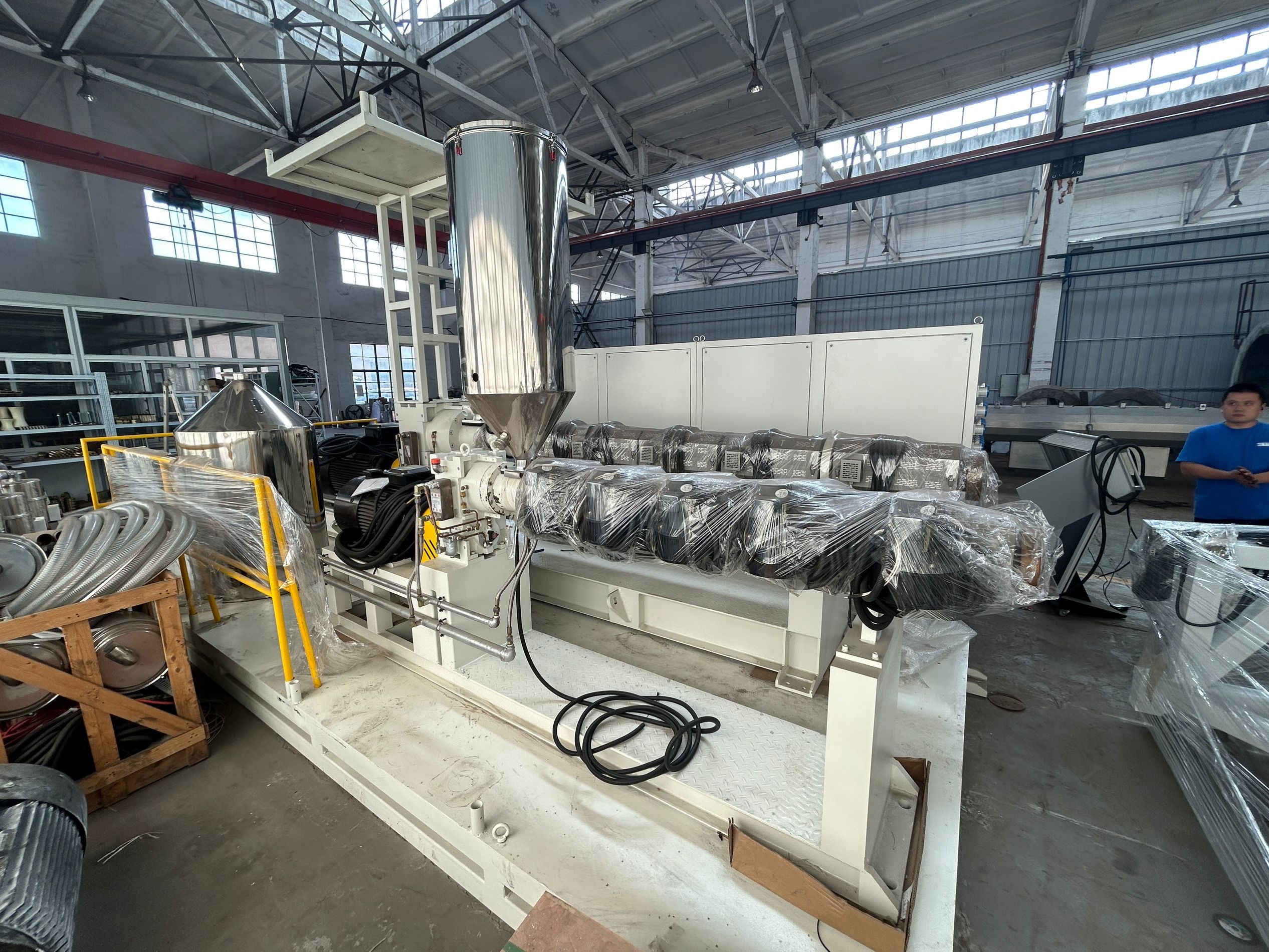 Large Diameter DN Size Double/Triple Wall HDPE PE Water Supply Large Diameter Plastic PP PPR HDPE PE Pprc Pipe Extrusion Production Line Making