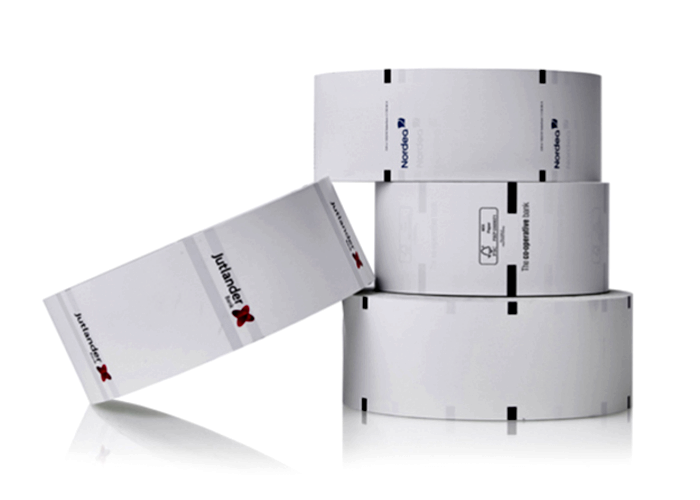 black image Thermal Paper jumbo rolls widths oem