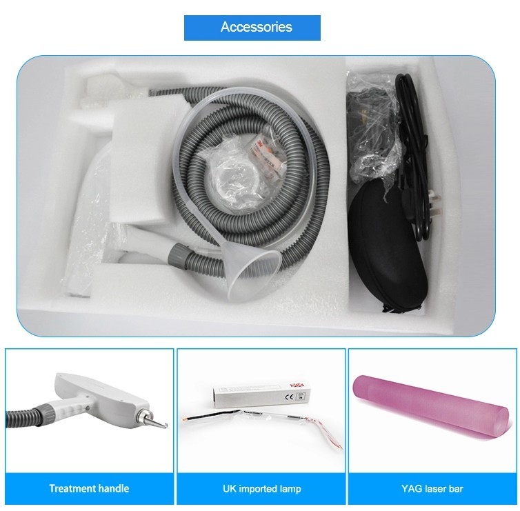 1064nm 532nm 1320nm Q Switch Nd YAG Laser Tattoo Removal Machine With Carbon Peeling