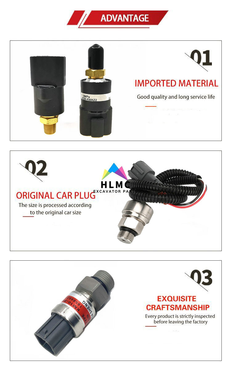 HCB-KMA22 889-30544020 Excavator Sensor Pressure Switch HD450 HD512 HD700 HD820 HD1430