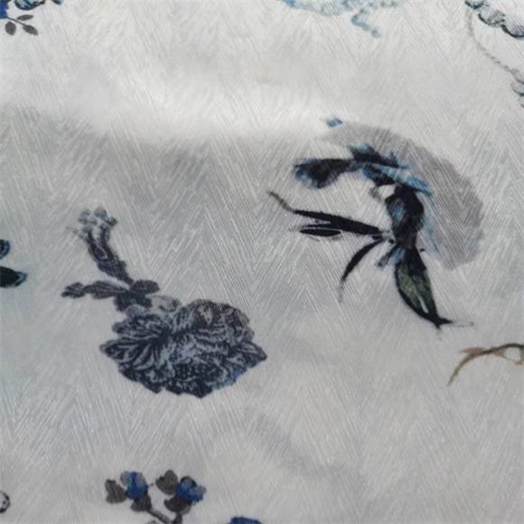 Herringbone Printed Women Suit Fabric 100gsm Chiffon And Polyester