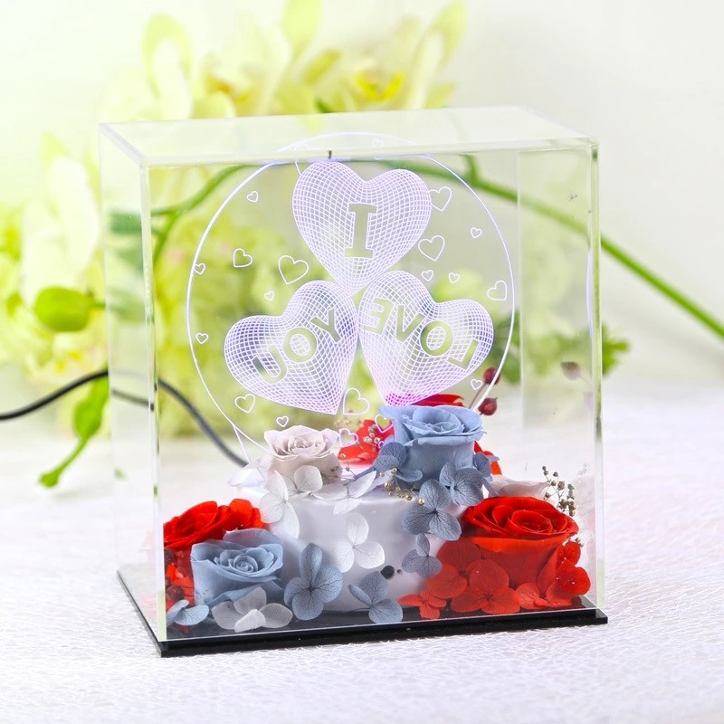 New Arrival preserved flowers ornament luxury immortal rose gift for teacher/friend