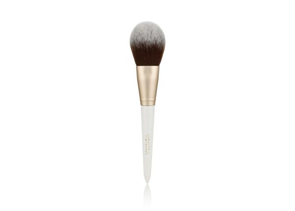 Vonira Beauty Studio Makeup Flat Powder Brush With Golden Aluminum Ferrule Birch