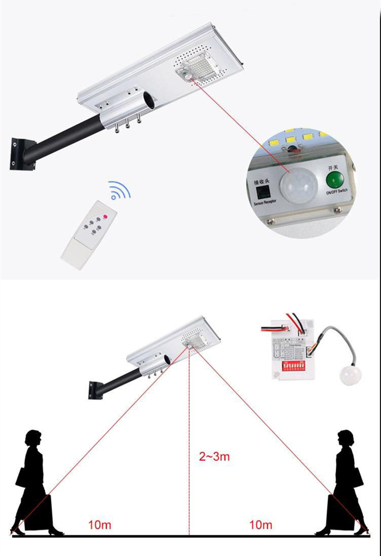 Energy Saving Aluminium Solar Street Light , Integrated Solar Street Light