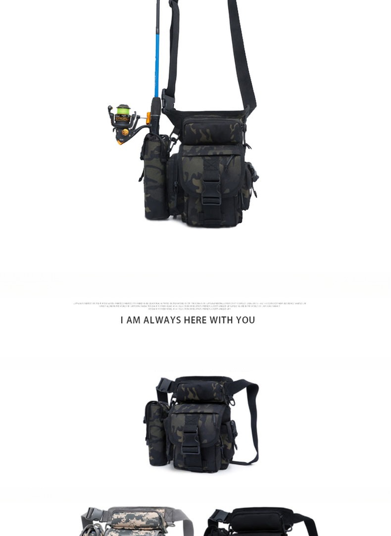 Camouflage Water Bottle Bag for Camping and Training 2-3 kg Capacity Multiple Pockets