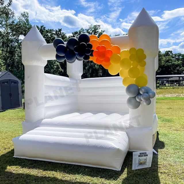 Mini Outdoor Jumping White Inflatable Bounce House Wedding Inflatable Bouncer