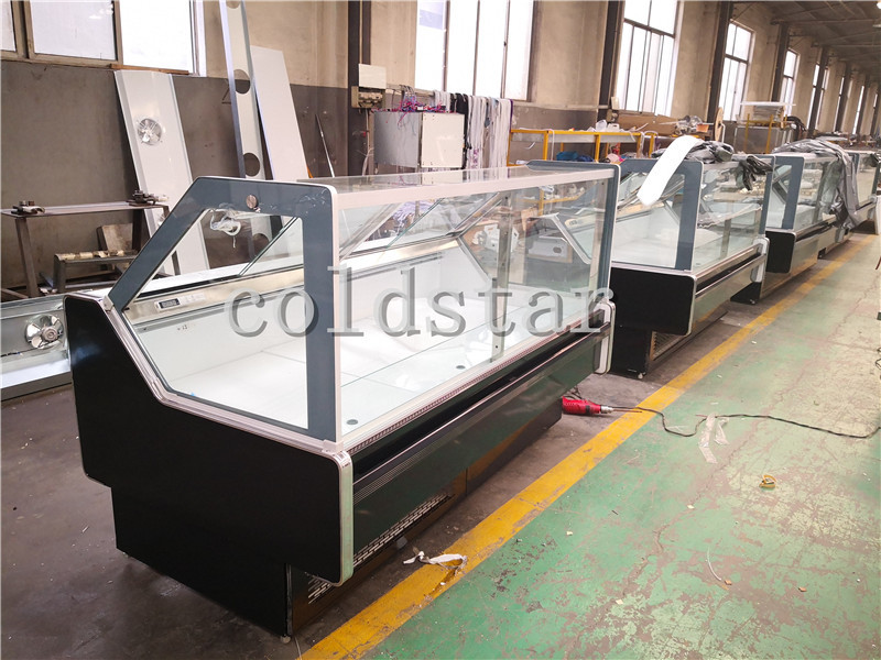 Commercial Deli Display Refrigerator, Delicatessen Chiller Display Cabinet for Butchery