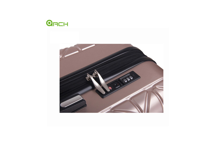 Ergonomic ABS PC Expandable Spinner Hard Shell Suitcases For Airpale Traveling