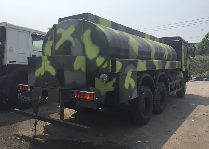 LHD 6X6 Military Fuel Oil Tanker Truck 16 - 25 CBM Euro 2 336 HP High Capacity