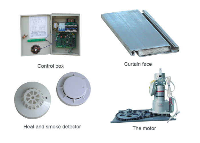 3 Hours Fire Rated Roller Shutter Warehouse Entry Shutter Doors