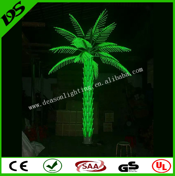 2016 Promotion China made Led artificial coconut tree, outdoor led palm tree light for dec