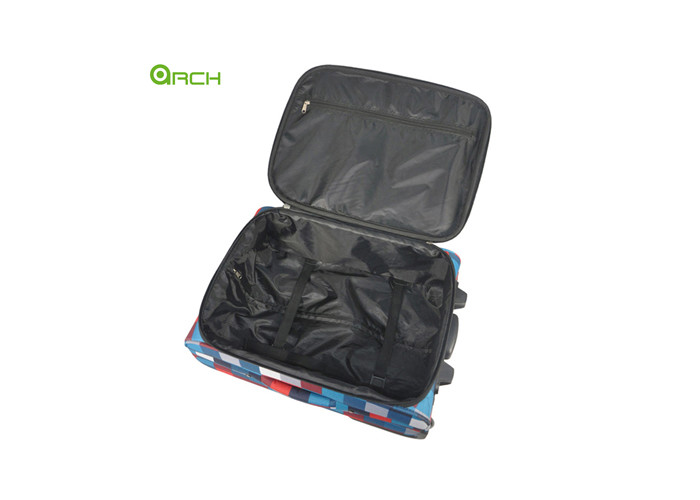Printing 600D Polyester Travel Trolley Lightweight Luggage Bag with Skate Wheels