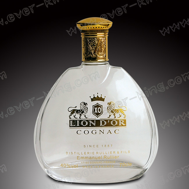 750 ML Oval Glass Liquor Bottles