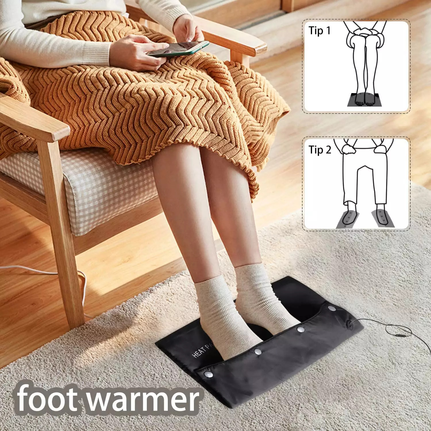 USB 5V Electric Warmer Pad , ODM Electric Heat Pack 55degrees Temperature