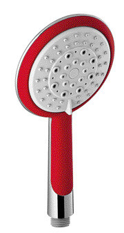 Bright Red Bathroom Shower Spare Parts Adjustable Handheld Shower Soft Nipple