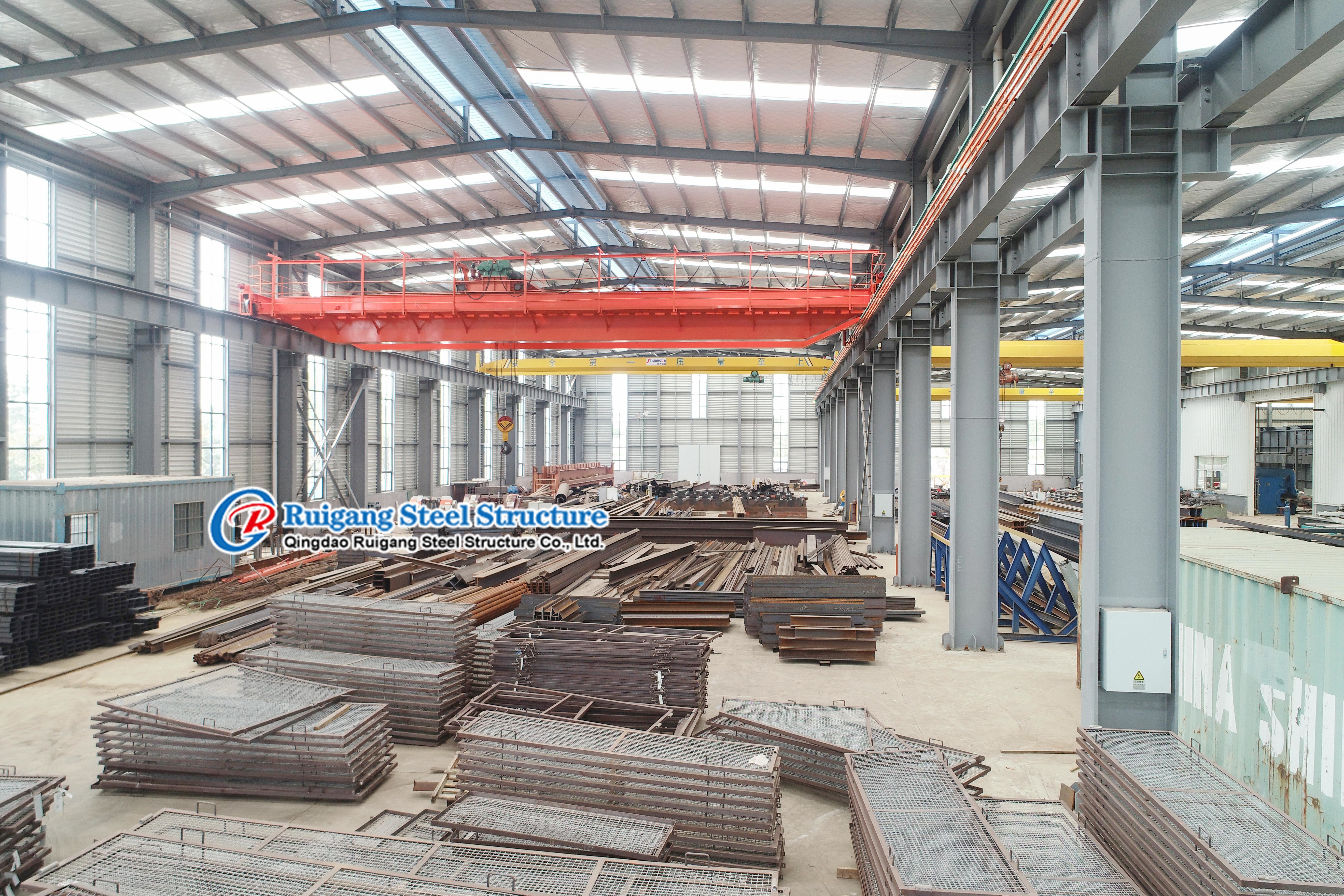 Assembling Prefab Metal Barn Building Large Prefabricated Steel Frame Structure Workshop Warehouse With Office