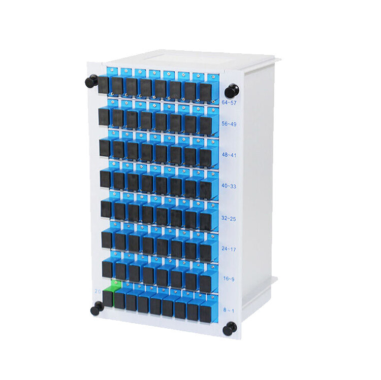 FTTH 1x16 LGX Box Type Splitter SC APC UPC Fiber Optic PLC Splitter ABS Cassette Plug in Type Splitter Single Mode