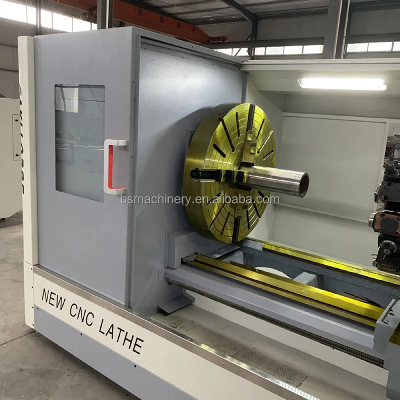 Hard Guideway Spindle Bore 52mm Horizontal Flat Bed Cnc Lathe Machine
