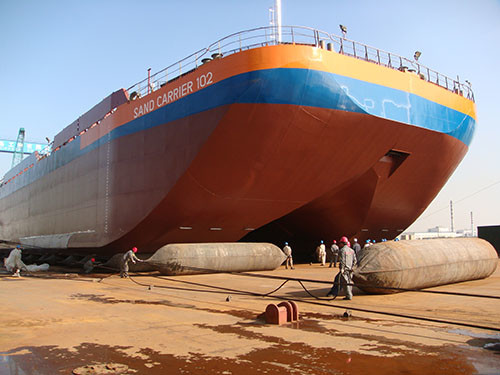 Dia 2.5 Meter Marine Air Bags 8 Layer Ship Launching Airbags 20m Length