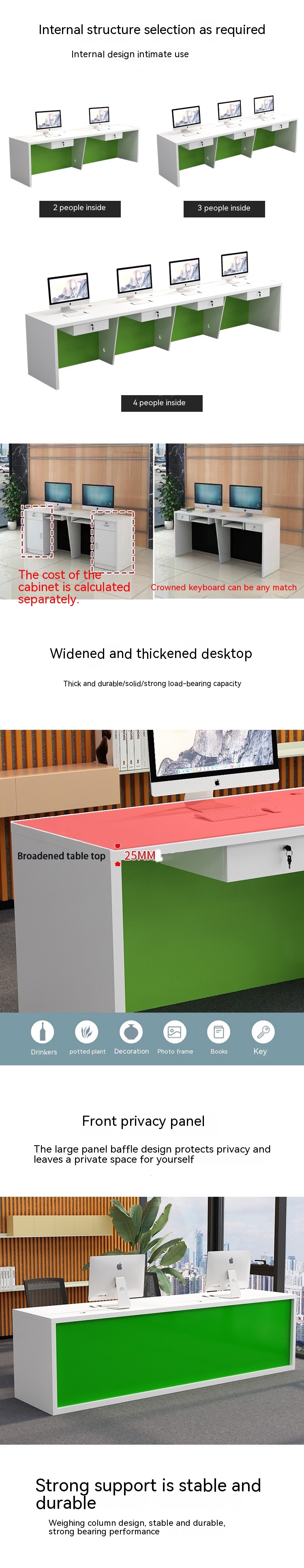 Reception Desk for Office Furniture at Accounting Firm Law Firm and Hotel Company