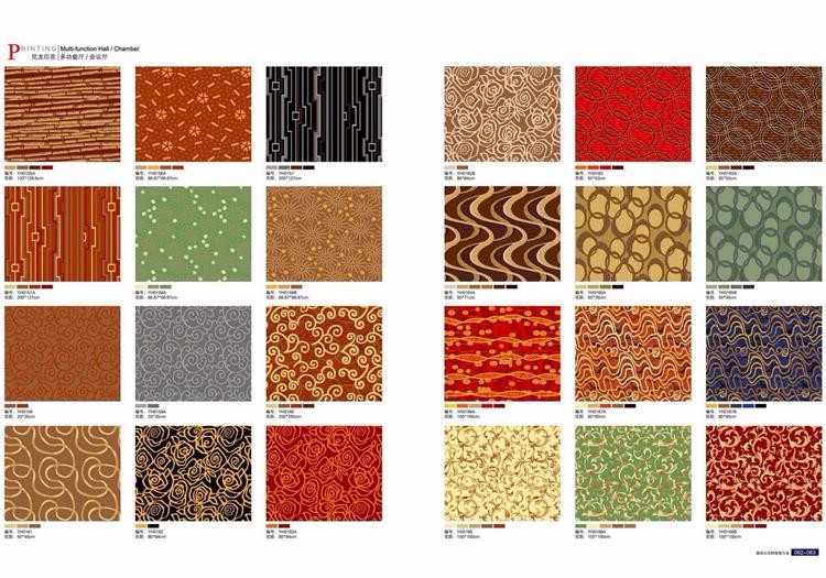 Elegant red printed wall to wall nylon carpet for commercial